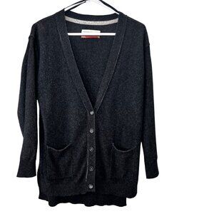 Anthropologie Pilcro Cashmere Cardigan XS Oversized Black Boyfriend Grandpa